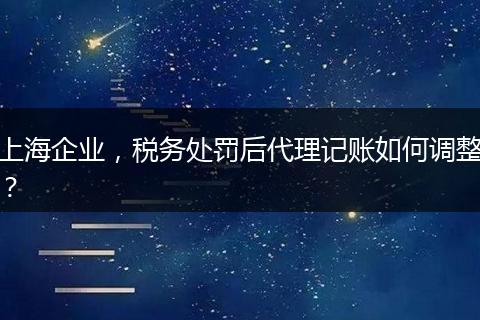 上海企业,税务处罚后代理记账如何调整?