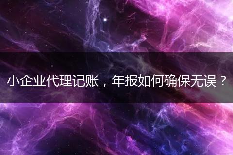 小企业代理记账,年报如何确保无误?