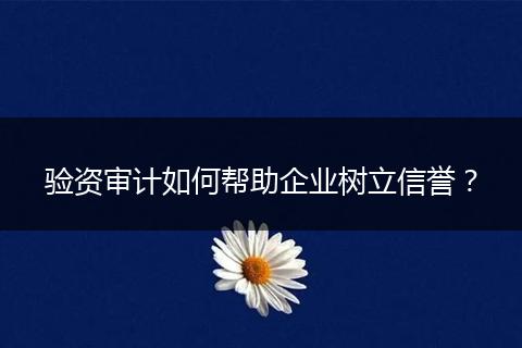 验资审计如何帮助企业树立信誉？