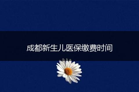 成都新生儿医保缴费时间