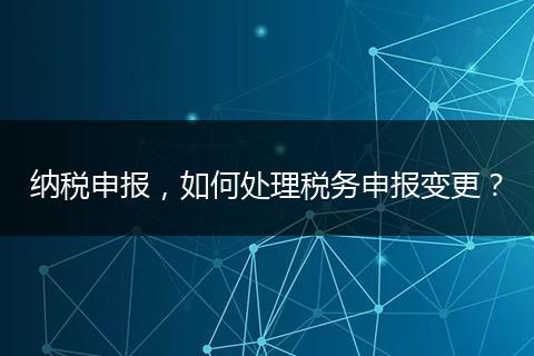 纳税申报,如何处理税务申报变更?