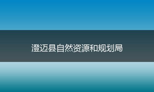 澄迈县自然资源和规划局