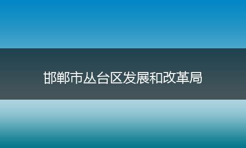 邯郸市丛台区发展和改革局