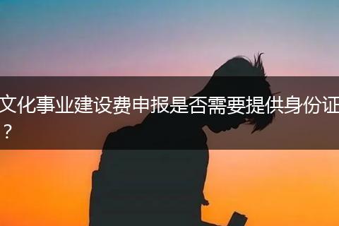 文化事业建设费申报是否需要提供身份证?