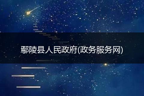 鄢陵县人民政府(政务服务网)