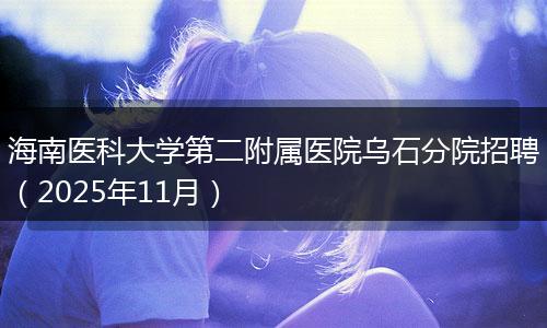 海南医科大学第二附属医院乌石分院招聘（2025年11月）
