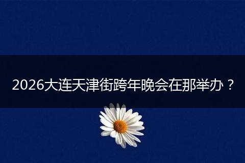 2026大连天津街跨年晚会在那举办？
