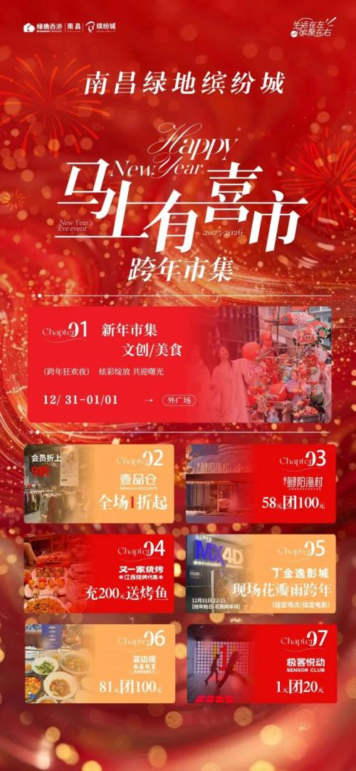 2026南昌绿地缤纷城元旦跨年活动