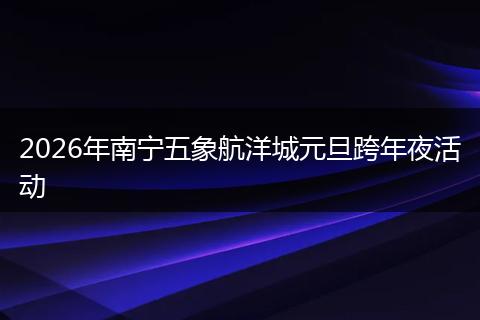 2026年南宁五象航洋城元旦跨年夜活动