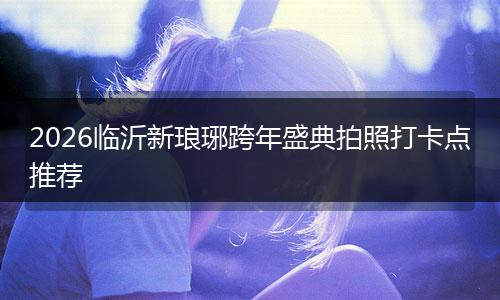 2026临沂新琅琊跨年盛典拍照打卡点推荐