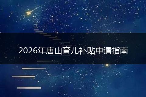 2026年唐山育儿补贴申请指南