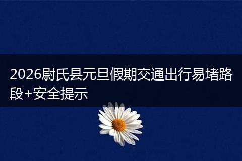 2026尉氏县元旦假期交通出行易堵路段+安全提示