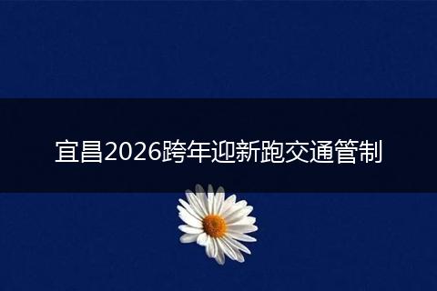 宜昌2026跨年迎新跑交通管制