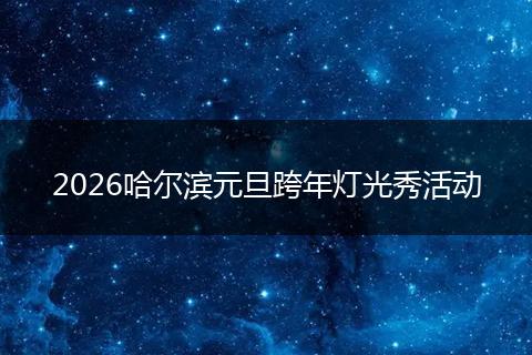 2026哈尔滨元旦跨年灯光秀活动