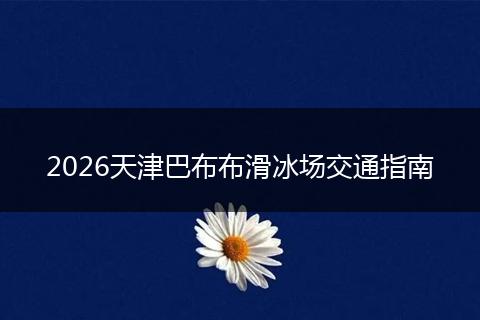 2026天津巴布布滑冰场交通指南