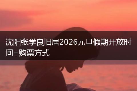 沈阳张学良旧居2026元旦假期开放时间+购票方式