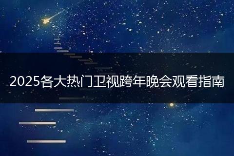 2025各大热门卫视跨年晚会观看指南