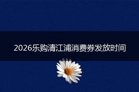 2026乐购清江浦消费券发放时间