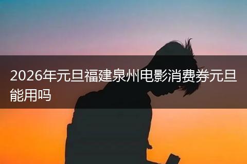 2026年元旦福建泉州电影消费券元旦能用吗