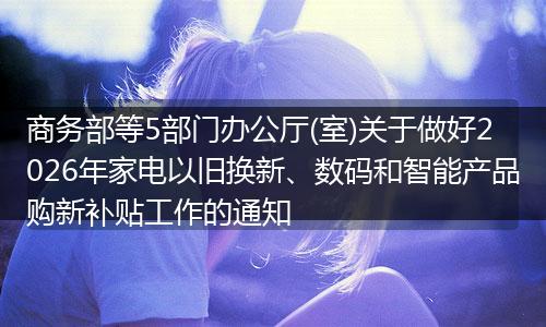 商务部等5部门办公厅(室)关于做好2026年家电以旧换新、数码和智能产品购新补贴工作的通知