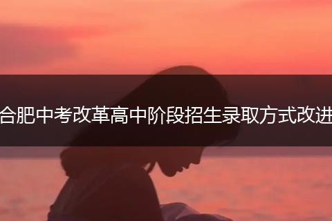 合肥中考改革高中阶段招生录取方式改进