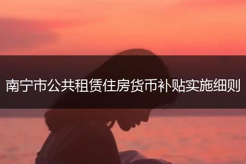 南宁市公共租赁住房货币补贴实施细则