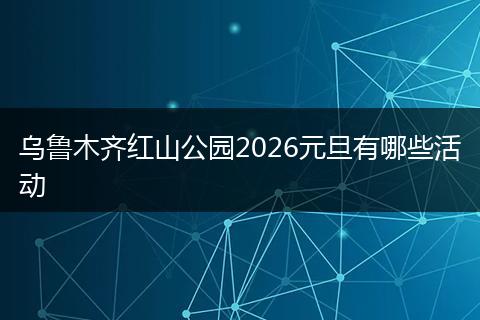 乌鲁木齐红山公园2026元旦有哪些活动