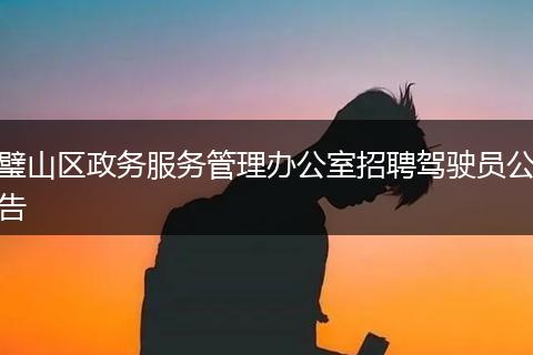 璧山区政务服务管理办公室招聘驾驶员公告