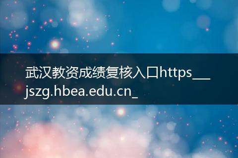 武汉教资成绩复核入口https___jszg.hbea.edu.cn_