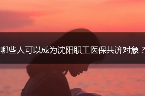 哪些人可以成为沈阳职工医保共济对象？