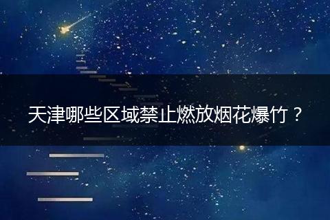 天津哪些区域禁止燃放烟花爆竹？