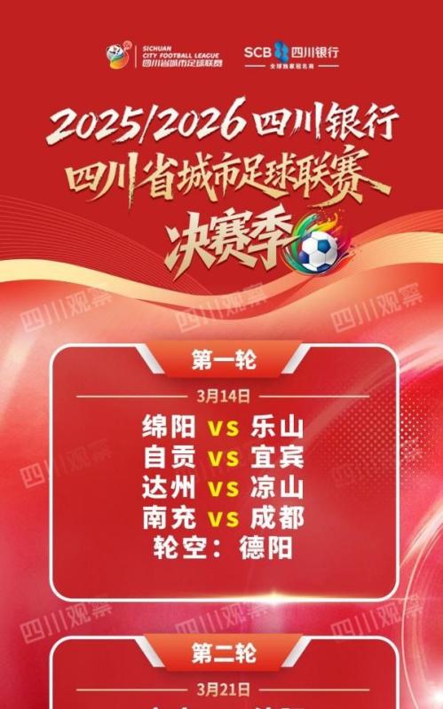 川超总决赛抽签结果（赛程）