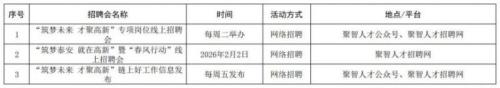 2026泰安市春节前招聘会计划