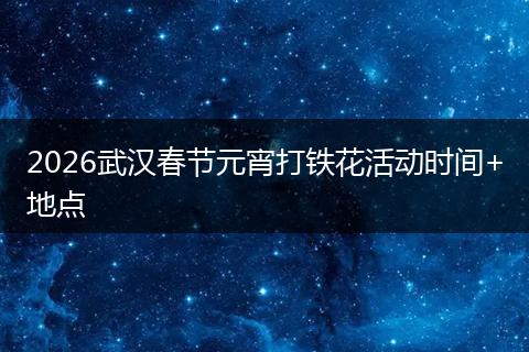 2026武汉春节元宵打铁花活动时间+地点
