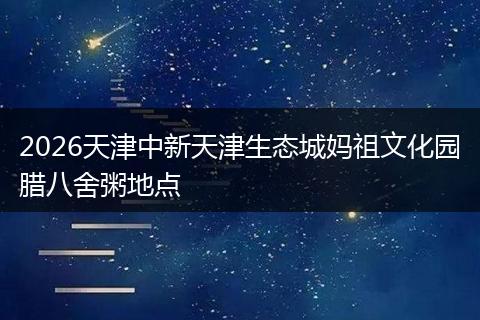 2026天津中新天津生态城妈祖文化园腊八舍粥地点