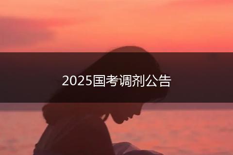 2025国考调剂公告