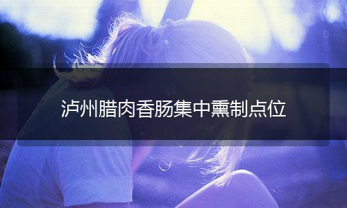 泸州腊肉香肠集中熏制点位
