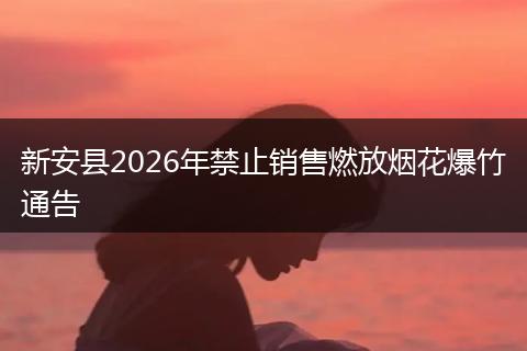 新安县2026年禁止销售燃放烟花爆竹通告