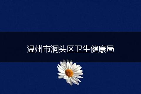 温州市洞头区卫生健康局