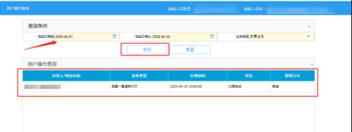 重庆市电子税务局用户操作查询